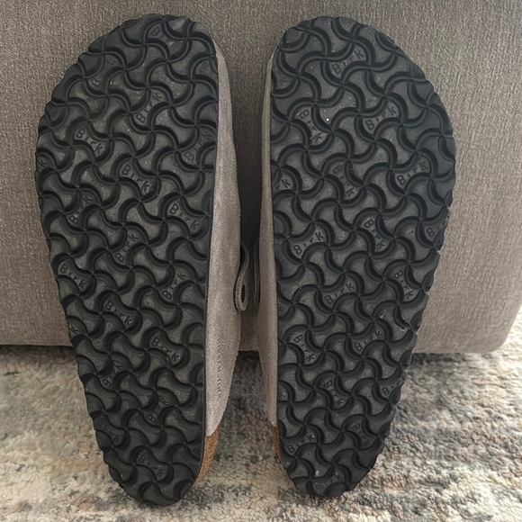 Men’s Birkenstock Boston Shearling - Suede Leather - Stone Coin sz 11 - Picture 3 of 4